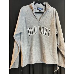 Men's Gray 1/4 Zip Old Navy Sweatshirt Size L